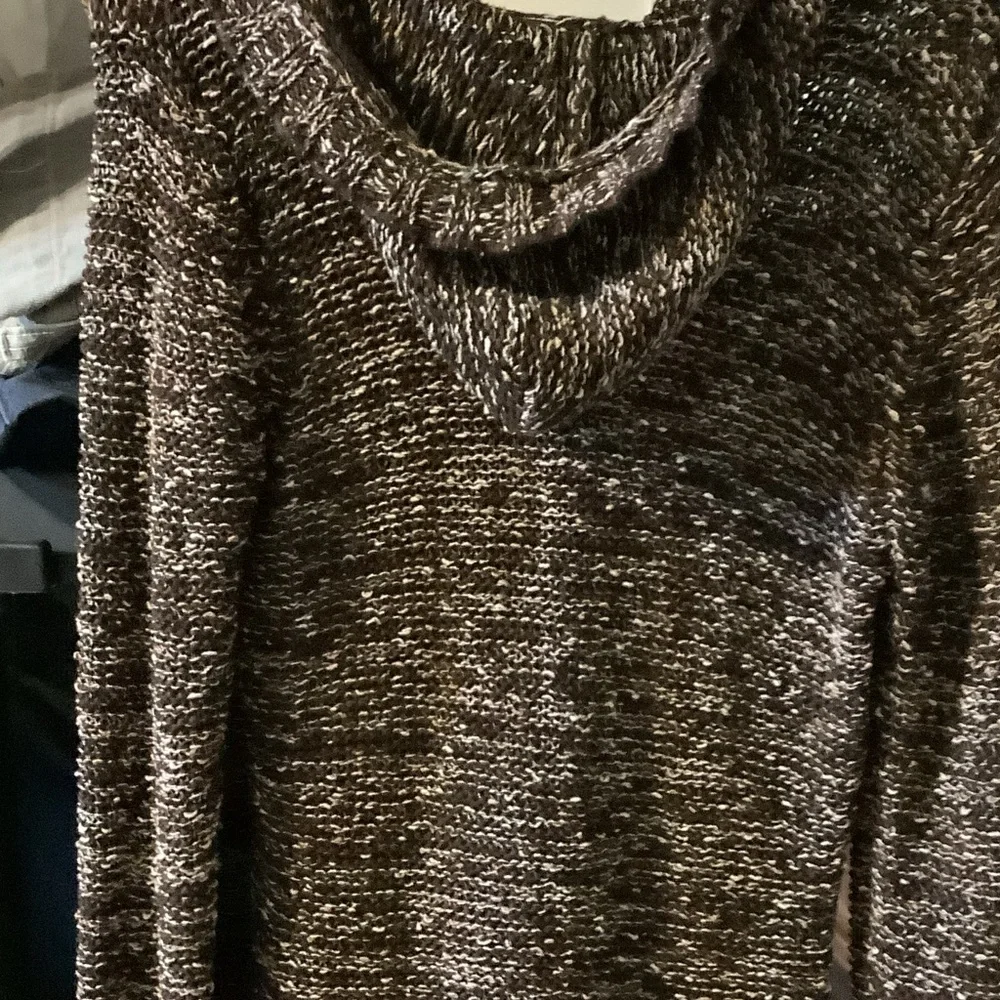 BCBGMaxAzria Textured Brown‎ Cardigan, hoodie, fringe